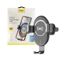 Foneng CP12 Metal Gravity Wireless Car Phone Holder Black Foneng CP12 Metal Gravity Wireless Car Phone Holder Black